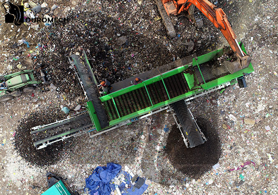 ROTOR SCREEN FOR WASTE